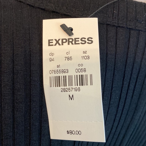 Express Ribbed Black Sleeveless Maxi Dress - Picture 8 of 11